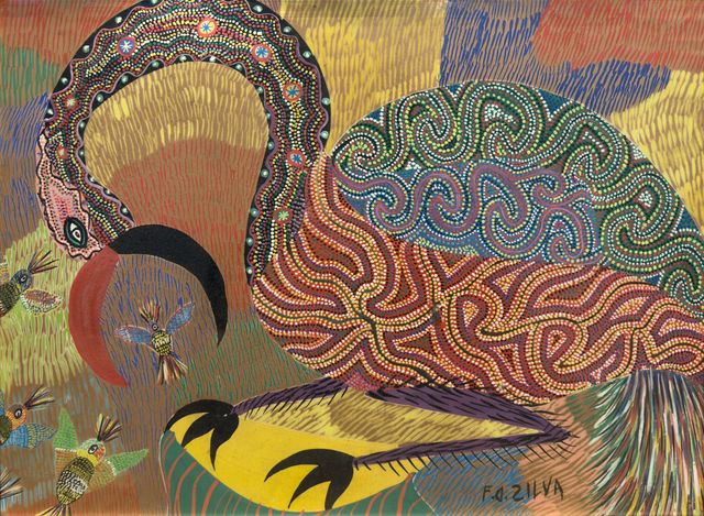 Ave Fantástica e Filhotes, Chico da Silva, c. 1969