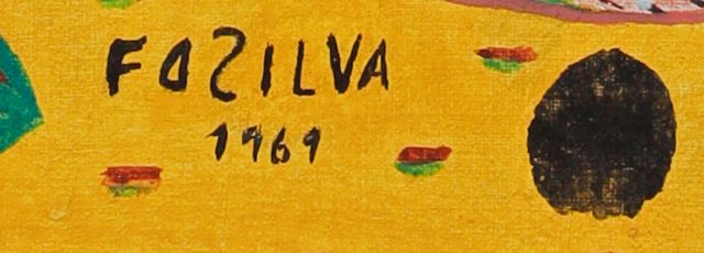 Detalle de la firma pintada: «FOZILVA»