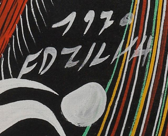 Detalhe da assinatura pintada: «FDZILVA»