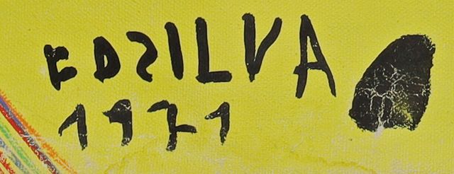 Detail of the painted signature: «FDZILVA»
