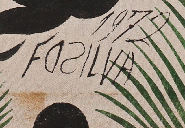 Detalle de la firma pintada: «FOZILVA»