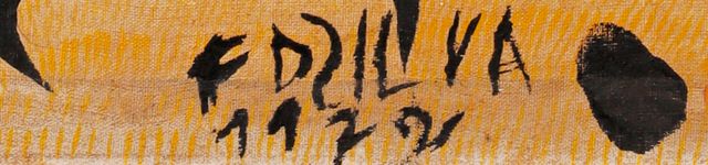 Detail of the painted signature: «FDZILVA»