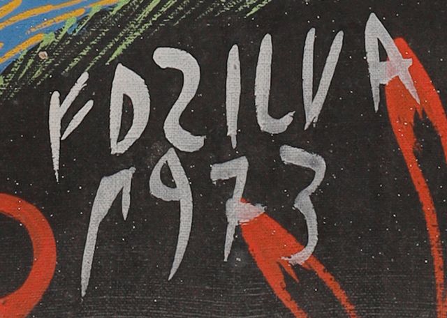 Detalhe da assinatura pintada: «FDZILVA»