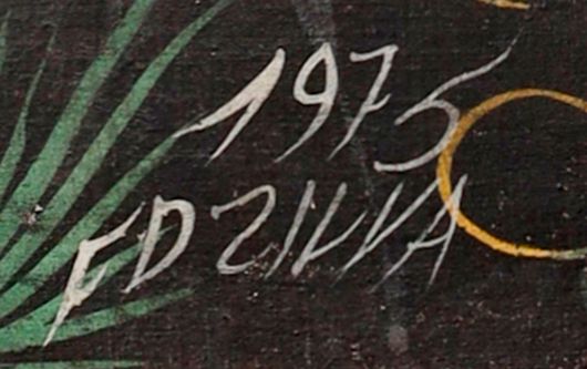 Detalhe da assinatura pintada: «FDZILVA»