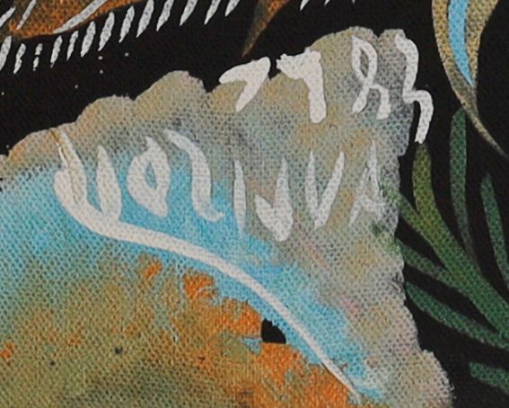 Detalle de la firma pintada: «FOZILVA»