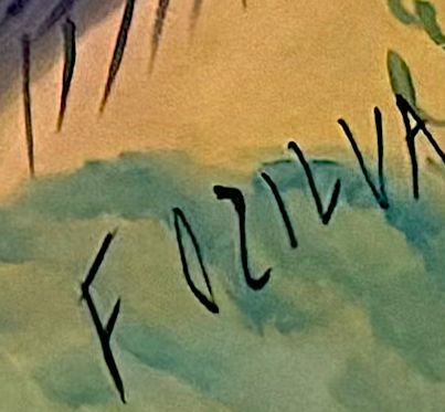 Detalle de la firma pintada: «FOZILVA»