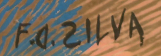 Detalhe da assinatura pintada: «FDZILVA»