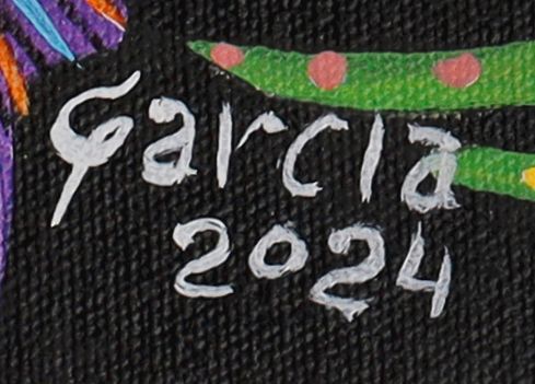 Detalhe da assinatura pintada: «Garcia»